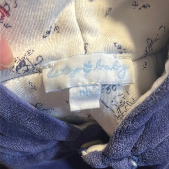 Blue and White Sleep Sacks with Cozy Hood - Picture 2 of 2